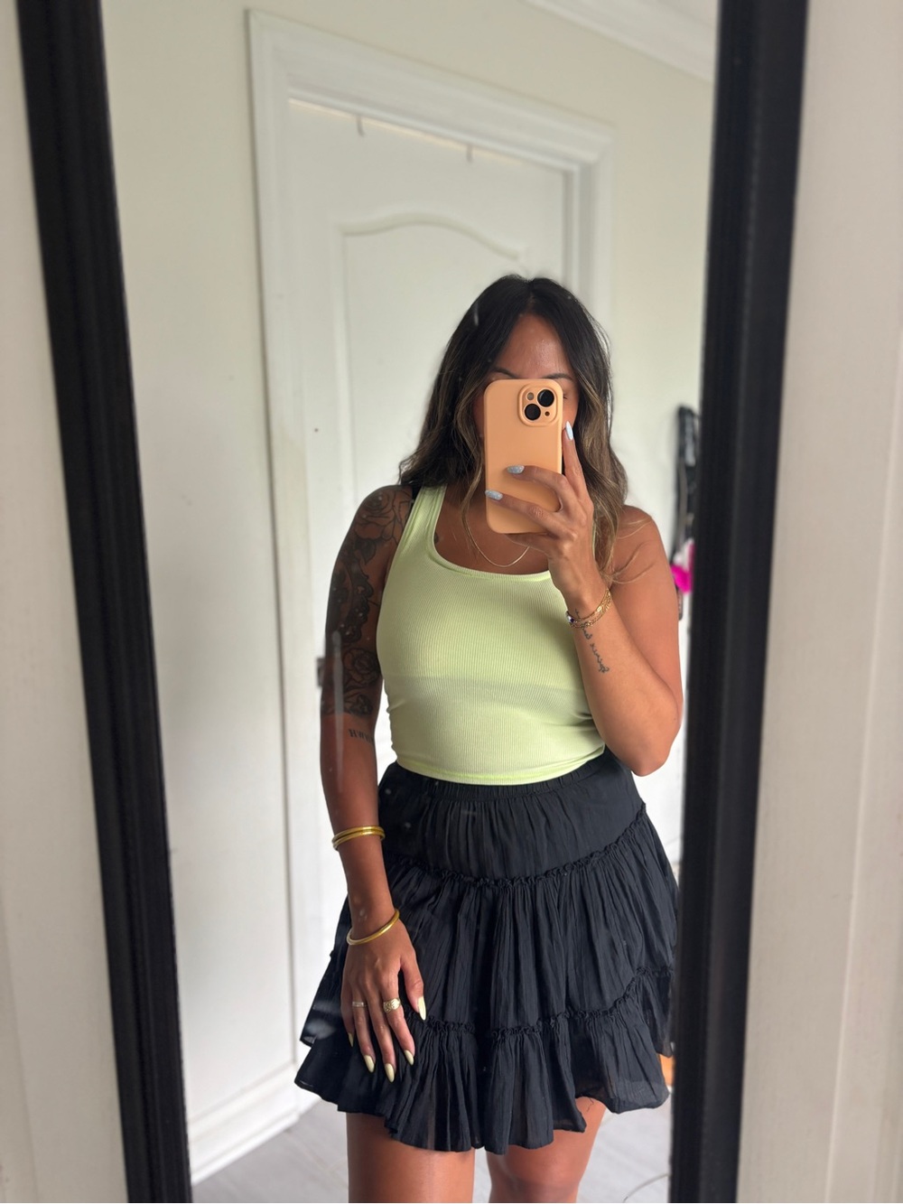 American Eagle Black Tiered Ruffle Skirt - Women - Picture 4 of 4